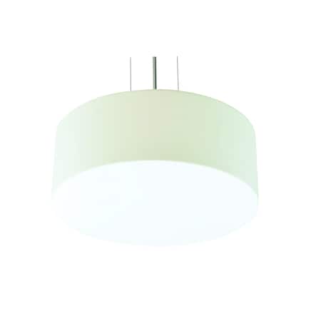 Afx Anton 15" LED Pendant - Satin Nickel Finish - Linen White Shade ANP1524LAJUDSN-LW